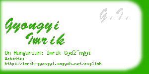 gyongyi imrik business card